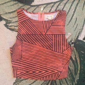 NWOT Urban Zip back Crop Top